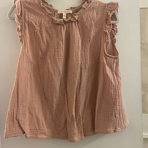 Grade & Gather Cotton Sleeveless Blouse, M